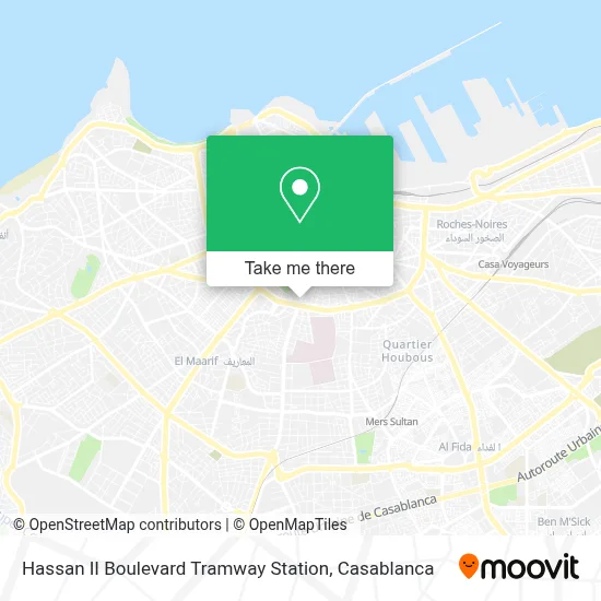Hassan II Boulevard Tramway Station map