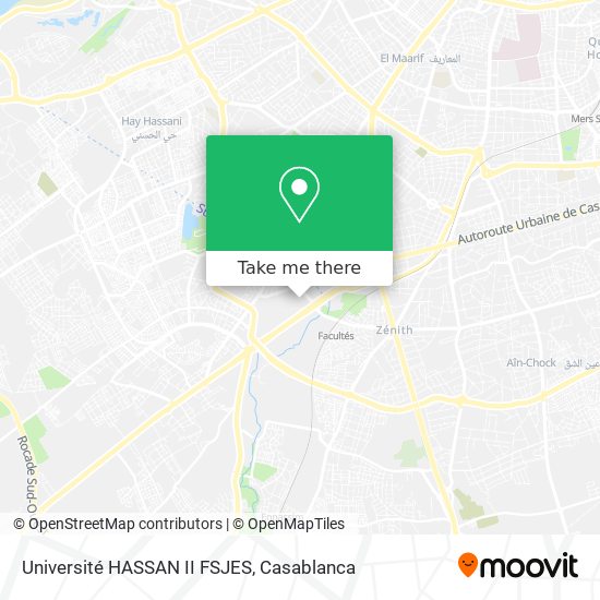 Université HASSAN II FSJES map