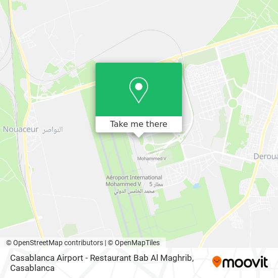 Casablanca Airport - Restaurant Bab Al Maghrib map