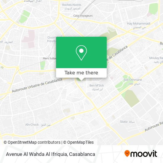 Avenue Al Wahda Al Ifriquia map