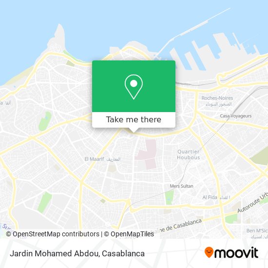 Jardin Mohamed Abdou map