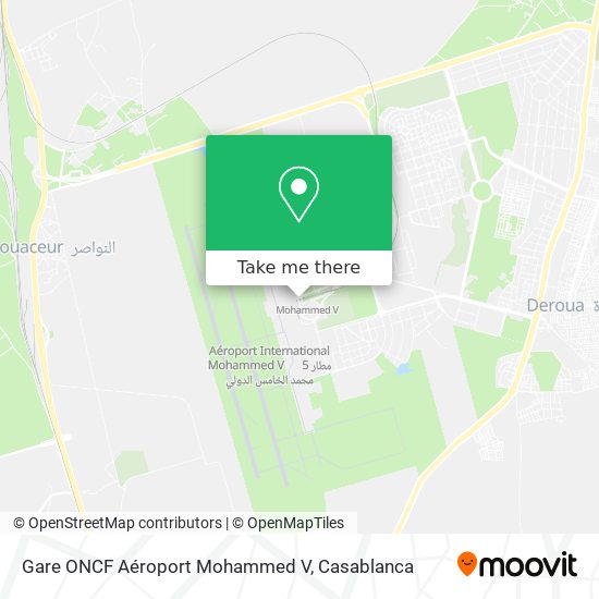 Gare ONCF Aéroport Mohammed V map