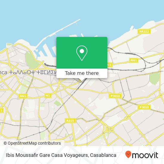 Ibis Moussafir Gare Casa Voyageurs plan