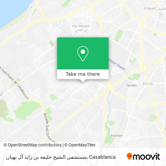 مستشفى الشيخ خليفة بن زايد آل نهيان map