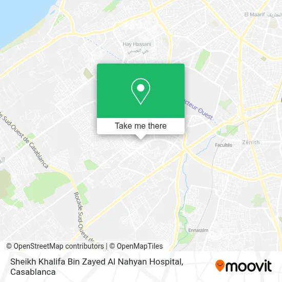 Sheikh Khalifa Bin Zayed Al Nahyan Hospital map