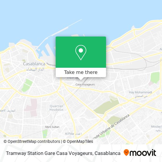 Tramway Station Gare Casa Voyageurs map