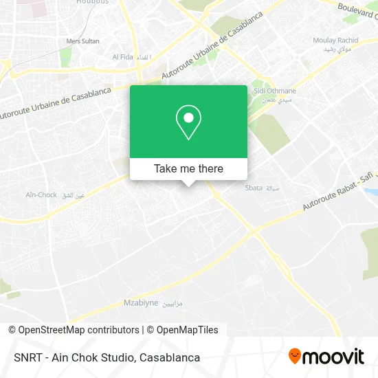 SNRT - Ain Chok Studio map