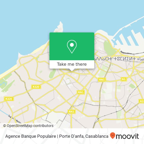 Agence Banque Populaire | Porte D'anfa map