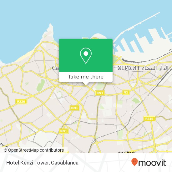 Hotel Kenzi Tower map