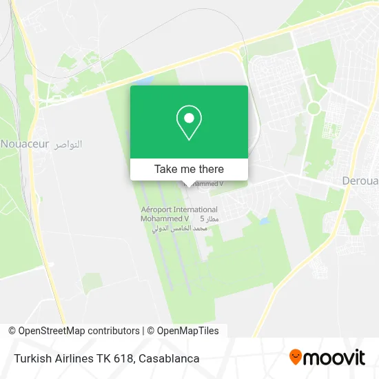 Turkish Airlines TK 618 map