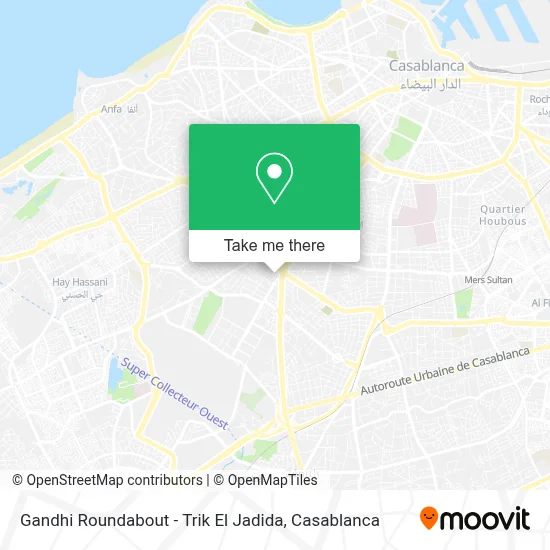 Gandhi Roundabout - Trik El Jadida map