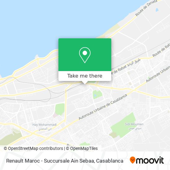 Renault Maroc - Succursale Ain Sebaa map