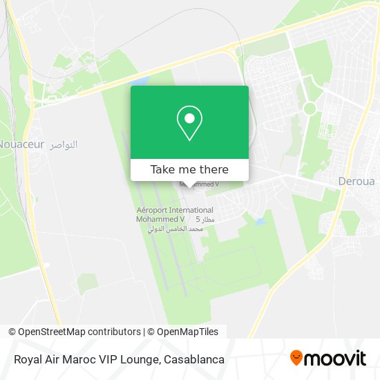Royal Air Maroc VIP Lounge map