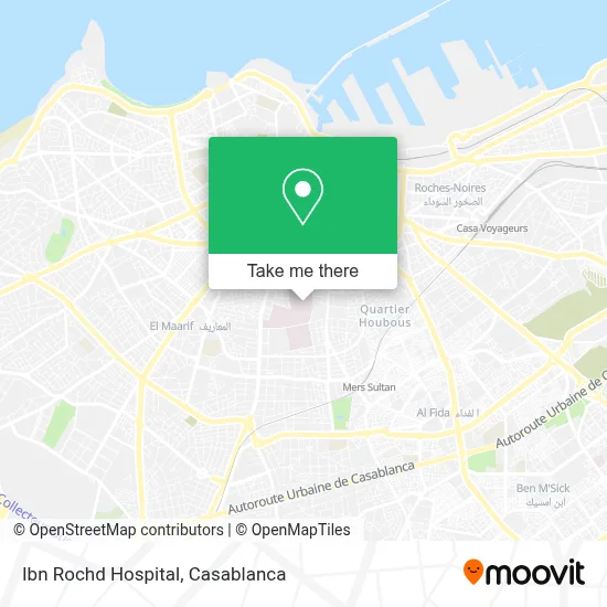 IBN ROCHD HOSPITAL map