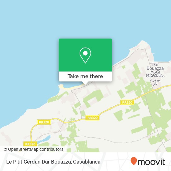 Le P'tit Cerdan Dar Bouazza map