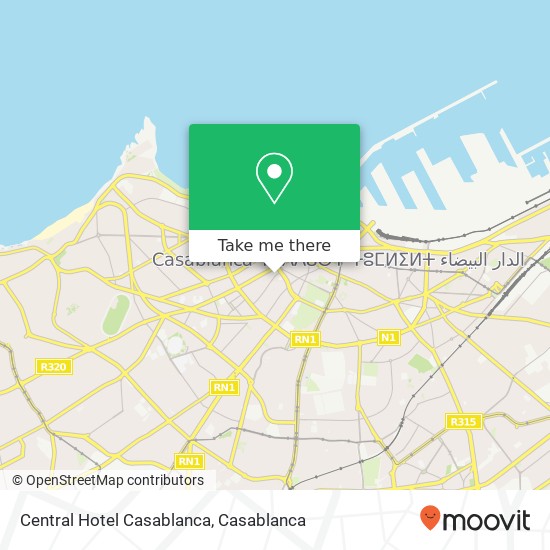 Central Hotel Casablanca map