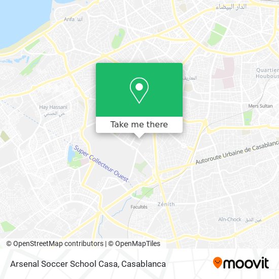 Arsenal Soccer School Casa map