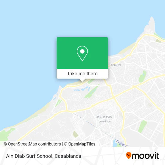 Ain Diab Surf School map