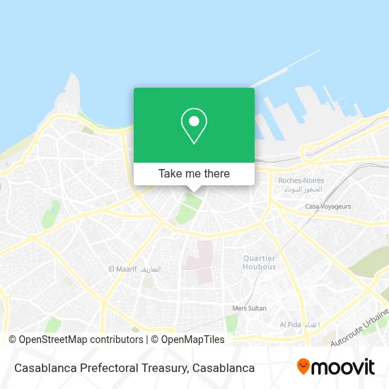 Casablanca Prefectoral Treasury map