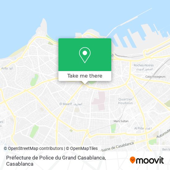 Préfecture de Police du Grand Casablanca map