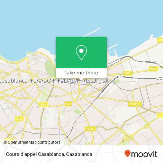 Cours d'appel Casablanca map