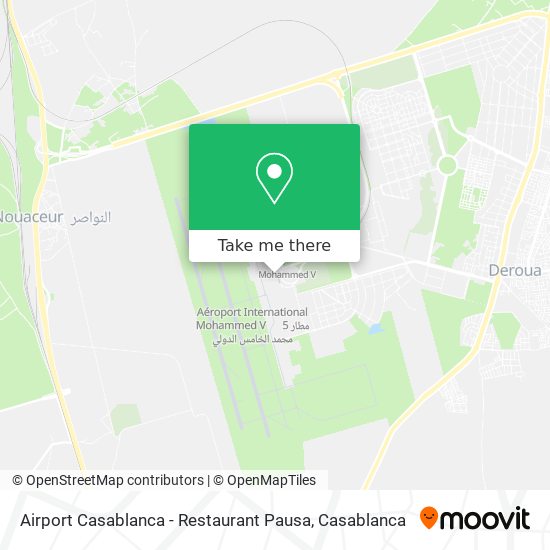 Airport Casablanca - Restaurant Pausa map