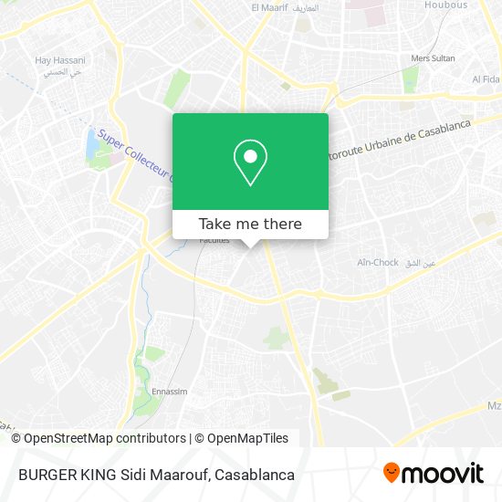 BURGER KING Sidi Maarouf map