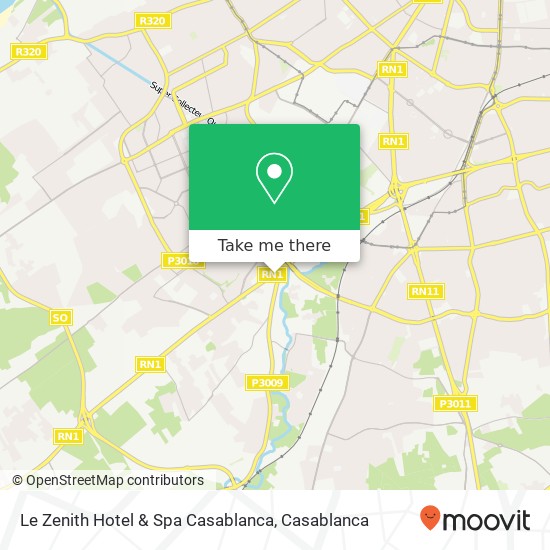 Le Zenith Hotel & Spa Casablanca map