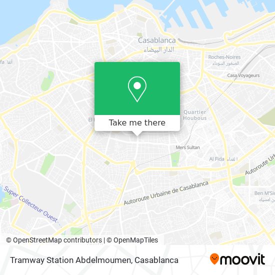 Tramway Station Abdelmoumen map