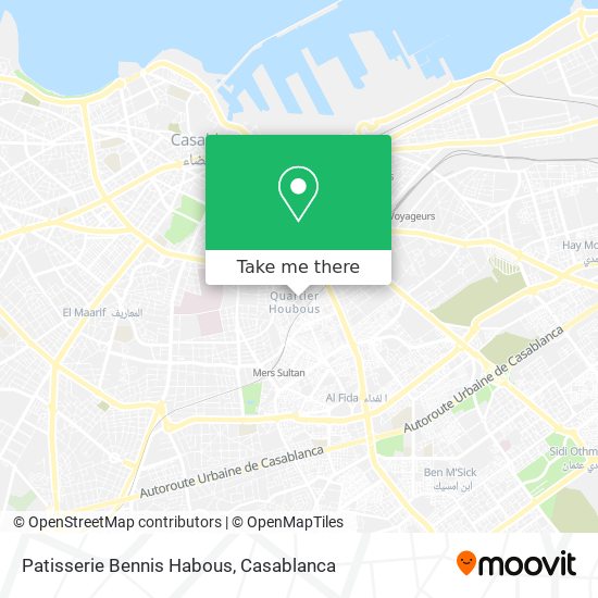 Patisserie Bennis Habous map