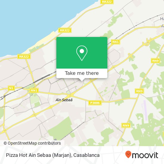 Pizza Hot Ain Sebaa (Marjan) map