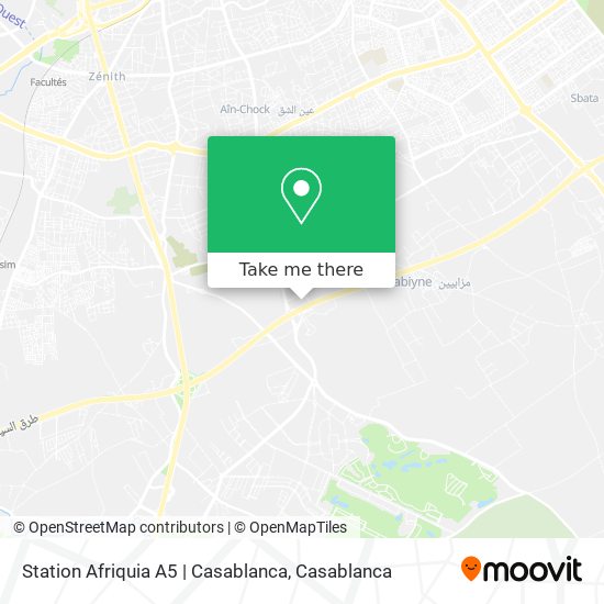 Station Afriquia A5 | Casablanca map
