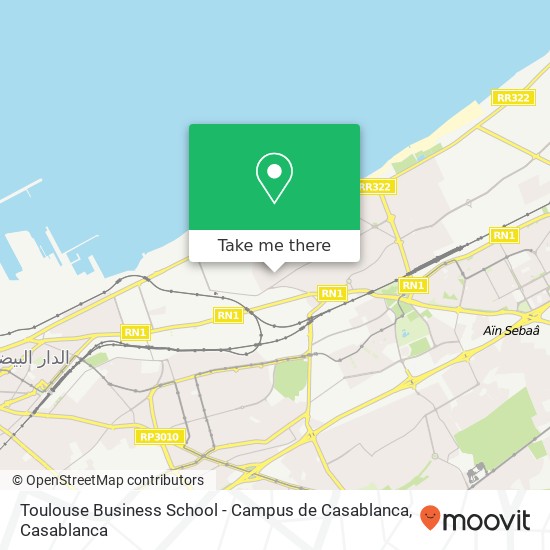 Toulouse Business School - Campus de Casablanca map