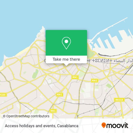 Access holidays and events map