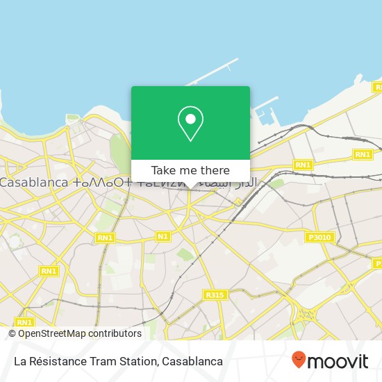 La Résistance Tram Station map