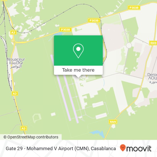 Gate 29 - Mohammed V Airport (CMN) map