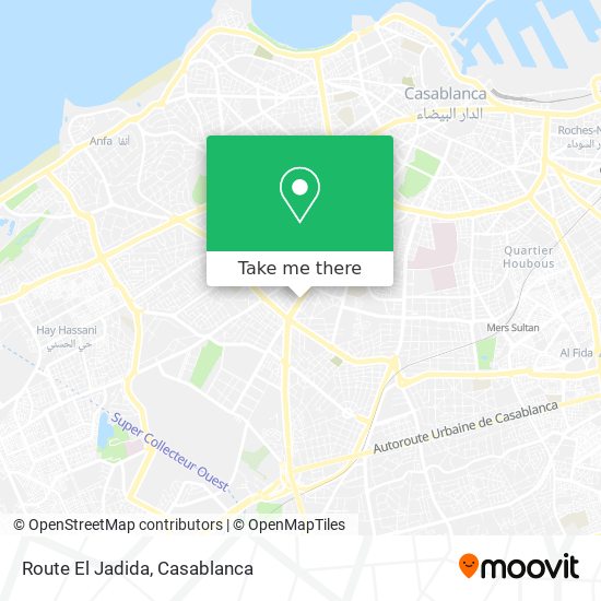 Route El Jadida map