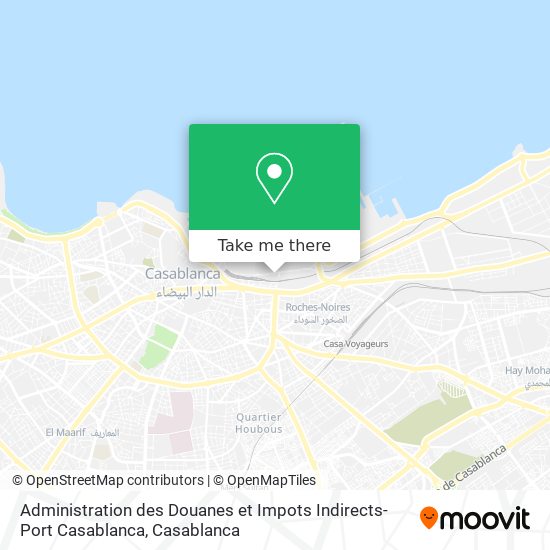 Administration des Douanes et Impots Indirects- Port Casablanca map