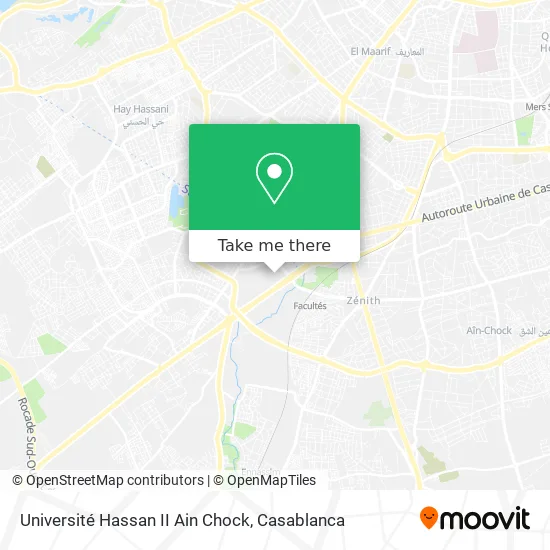 Ain Chock Casablanca Map How To Get To Université Hassan Ii Ain Chock In الدار البيضاء By Bus Or  Light Rail?