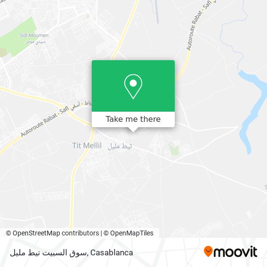 سوق السبيت تيط مليل map