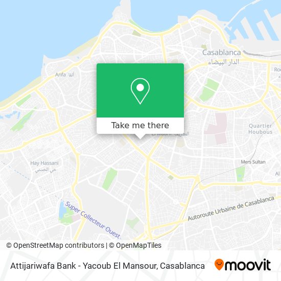 Attijariwafa Bank - Yacoub El Mansour map
