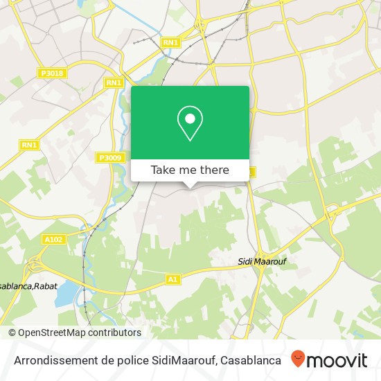 Arrondissement de police SidiMaarouf map
