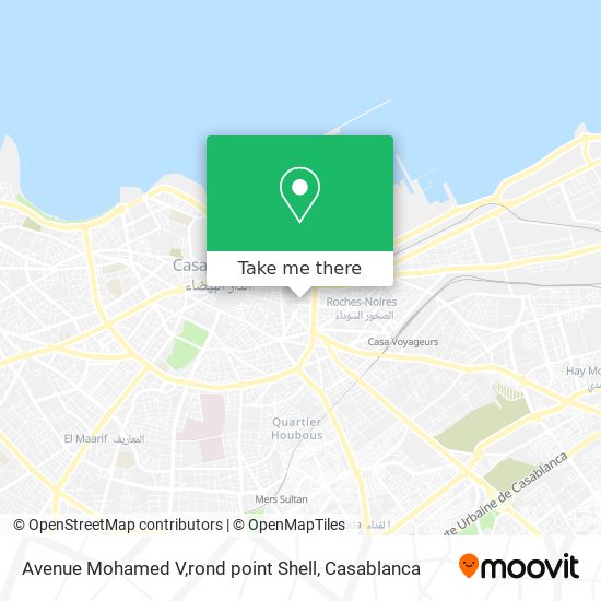 Avenue Mohamed V,rond point Shell map