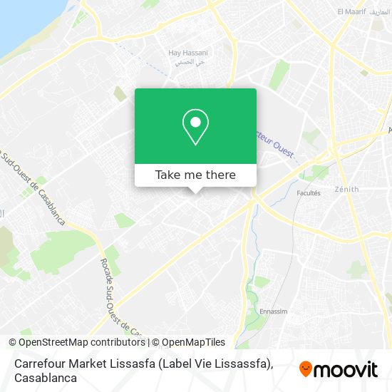 Carrefour Market Lissasfa (Label Vie Lissassfa) map