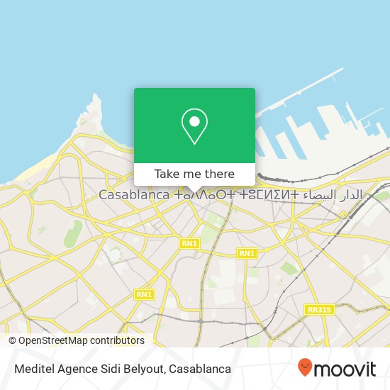 Meditel Agence Sidi Belyout map