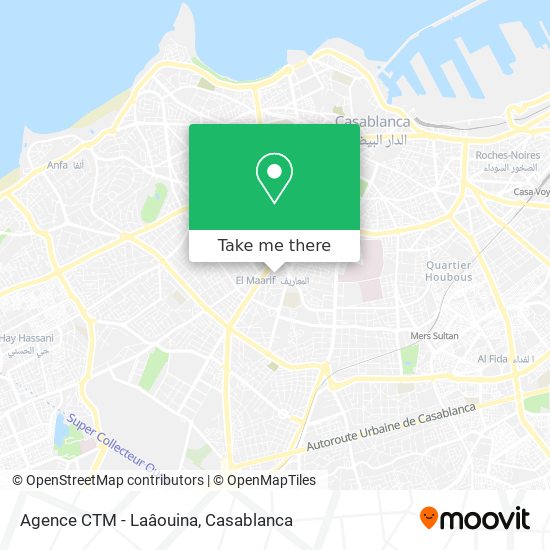 Agence CTM - Laâouina map