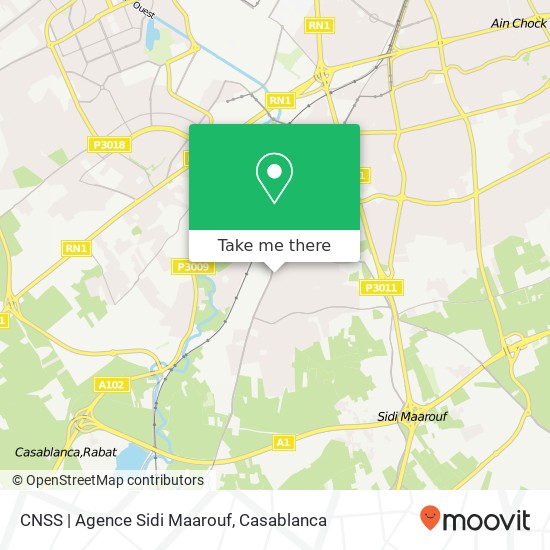 CNSS |  Agence Sidi Maarouf map