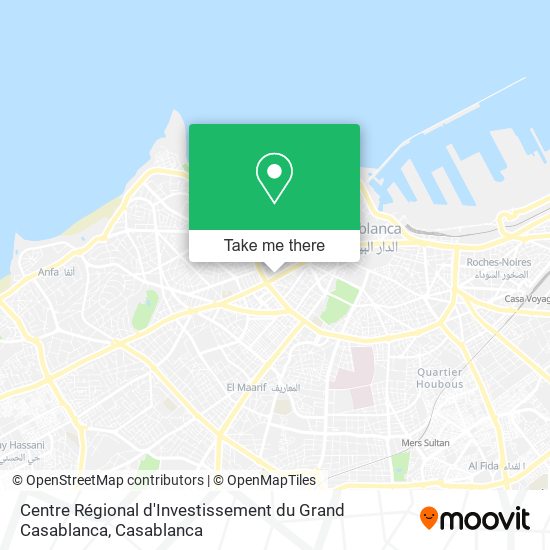 Centre Régional d'Investissement du Grand Casablanca map