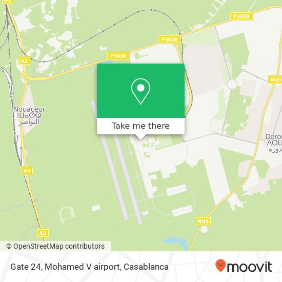 Gate 24, Mohamed V airport map