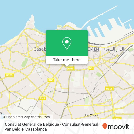 Consulat Général de Belgique - Consulaat-Generaal van België map